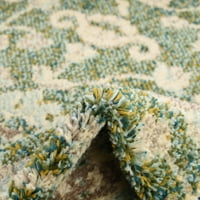 Benzersiz Tezgah Krystle Penrose Halı Yeşil Bej 8'10' Dikdörtgen Çiçek Çiftlik Evi İçin Mükemmel Oturma Odası Yatak