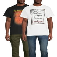 Şeker adam Film erkek ve büyük erkek grafik T-Shirt, 2'li paket, boyutları S-3XL
