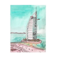 Melissa Wang 'Day Landing Dubai I' Tuval Sanatı