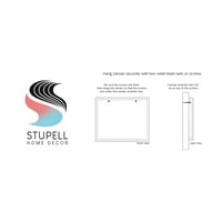 Stupell Industries Ayakta Fil Parlak Gelincikler Çiçek Paisley Fraktallar Grafik Sanat Galerisi Sarılmış Tuval Baskı