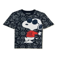 Snoopy Erkek Çocuk Grafik Tişört, 4-18 Beden