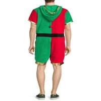 Jolly Knits erkek ve Büyük erkek Çirkin Noel SantaCon Kostüm Romper, Boyutları S-3XL