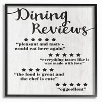 Stupell Industries Dining Reviews Daphne Polselli'den Beş Yıldızlı Mutfak Komik Kelime Tasarımı Çerçeveli Duvar Sanatı