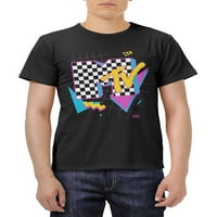 Erkek grafikli tişört Damalı MTV, Beden S-XL