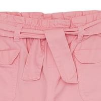 Yıldız Binmek Kızlar Kargo Geniş Bacak Kağıt Torba Pantolon, Boyutları 4-16