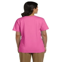 Kadınlar 5. oz. ComfortSoft V Yaka Pamuklu Tişört