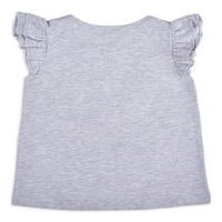 Blue's Clues & You Baby Girls & Toddler Girls Çarpıntı Kollu Tişört, Peplum Tişört ve Tayt, 3'lü Kıyafet Seti