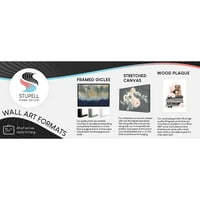 Stupell Industries Soyut Balık Yüzme Benekli Denizyıldızı Bloke Tasarım Boyama Beyaz Çerçeveli Sanat Baskı Duvar